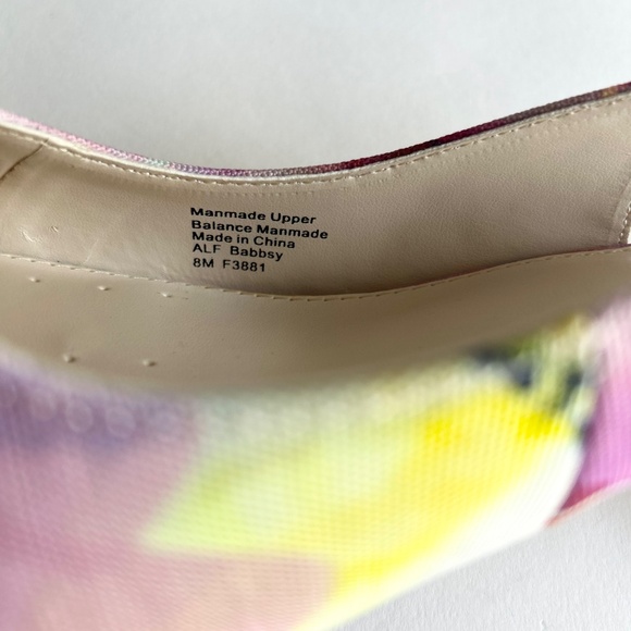 New Alfani Stepnflex Multicolor Flower Canvas Point Toe Heels size 8 - Picture 6 of 16